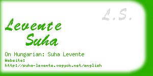 levente suha business card